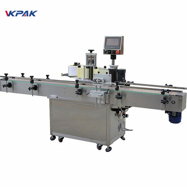 Automaattinen öljyn pystysuora itseliimautuva pyöreä pullon etiketöintikone