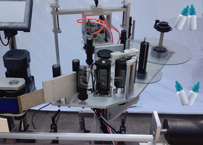 Kiina Ylä- / alaosassa pystysuora tarra pyöreä pullon etiketöintikone automaattisella toimittajalla