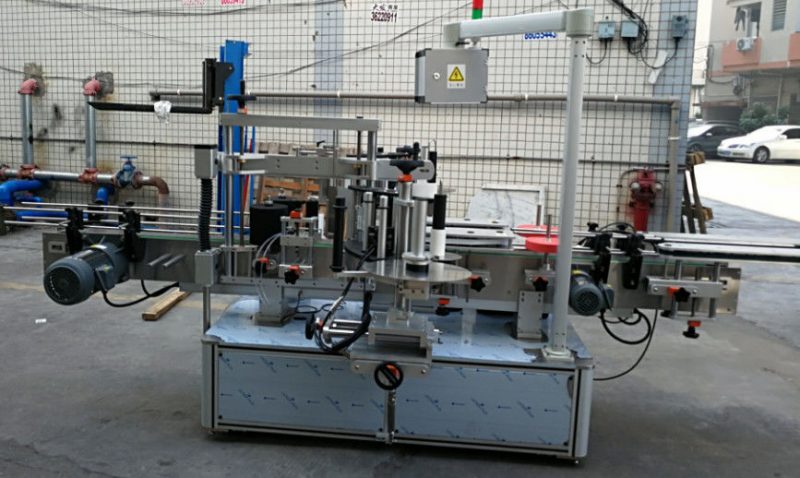 Kiina Double Side Sticker elliptinen soikea pullon automaattinen etiketöintikone 1200W toimittaja